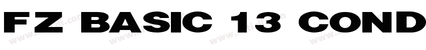 FZ BASIC 13 COND字体转换